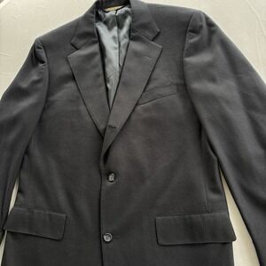 Brooks Brothers Makers Blazer Mens 40R Union‎ Made USA Black Wool Sport Coat